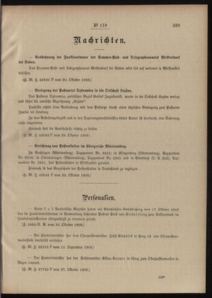 Post- und Telegraphen-Verordnungsblatt für das Verwaltungsgebiet des K.-K. Handelsministeriums 19091103 Seite: 3