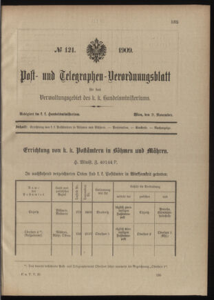 Post- und Telegraphen-Verordnungsblatt für das Verwaltungsgebiet des K.-K. Handelsministeriums