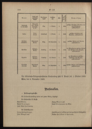 Post- und Telegraphen-Verordnungsblatt für das Verwaltungsgebiet des K.-K. Handelsministeriums 19091111 Seite: 2