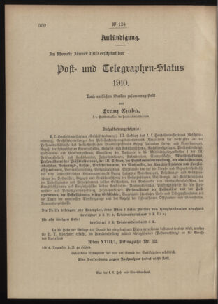 Post- und Telegraphen-Verordnungsblatt für das Verwaltungsgebiet des K.-K. Handelsministeriums 19091113 Seite: 4