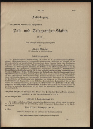 Post- und Telegraphen-Verordnungsblatt für das Verwaltungsgebiet des K.-K. Handelsministeriums 19091214 Seite: 3