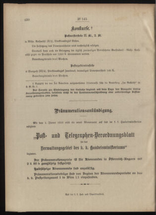 Post- und Telegraphen-Verordnungsblatt für das Verwaltungsgebiet des K.-K. Handelsministeriums 19091227 Seite: 4