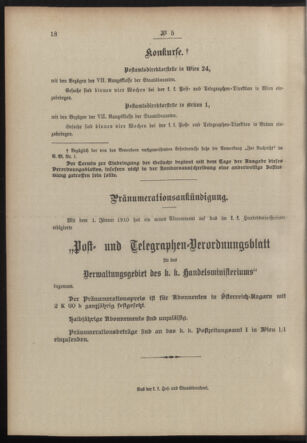 Post- und Telegraphen-Verordnungsblatt für das Verwaltungsgebiet des K.-K. Handelsministeriums 19100110 Seite: 4