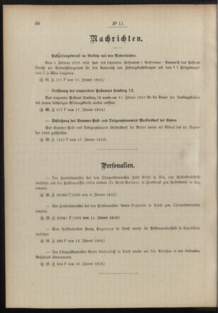 Post- und Telegraphen-Verordnungsblatt für das Verwaltungsgebiet des K.-K. Handelsministeriums 19100120 Seite: 2