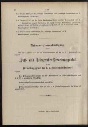 Post- und Telegraphen-Verordnungsblatt für das Verwaltungsgebiet des K.-K. Handelsministeriums 19100120 Seite: 4