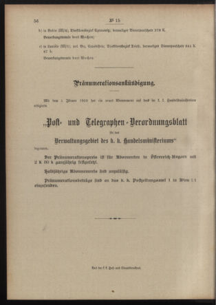 Post- und Telegraphen-Verordnungsblatt für das Verwaltungsgebiet des K.-K. Handelsministeriums 19100128 Seite: 4