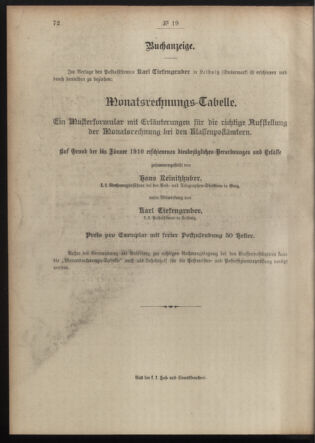 Post- und Telegraphen-Verordnungsblatt für das Verwaltungsgebiet des K.-K. Handelsministeriums 19100207 Seite: 4