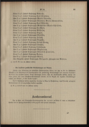 Post- und Telegraphen-Verordnungsblatt für das Verwaltungsgebiet des K.-K. Handelsministeriums 19100214 Seite: 3