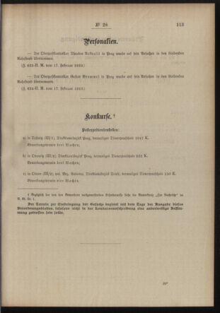 Post- und Telegraphen-Verordnungsblatt für das Verwaltungsgebiet des K.-K. Handelsministeriums 19100222 Seite: 3