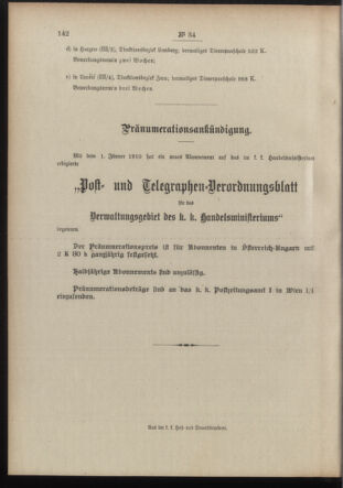 Post- und Telegraphen-Verordnungsblatt für das Verwaltungsgebiet des K.-K. Handelsministeriums 19100310 Seite: 4