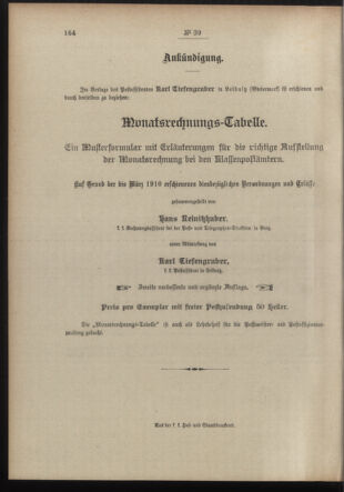 Post- und Telegraphen-Verordnungsblatt für das Verwaltungsgebiet des K.-K. Handelsministeriums 19100319 Seite: 4