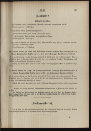 Post- und Telegraphen-Verordnungsblatt für das Verwaltungsgebiet des K.-K. Handelsministeriums 19100322 Seite: 3