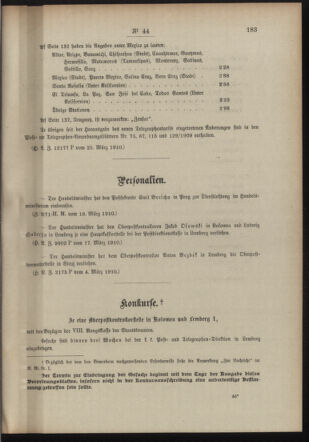 Post- und Telegraphen-Verordnungsblatt für das Verwaltungsgebiet des K.-K. Handelsministeriums 19100401 Seite: 3