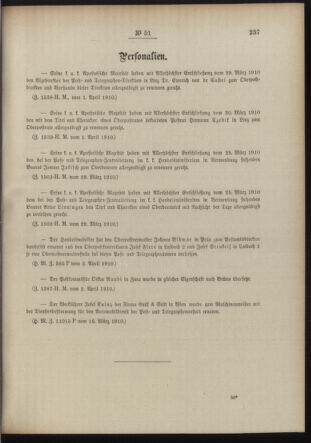 Post- und Telegraphen-Verordnungsblatt für das Verwaltungsgebiet des K.-K. Handelsministeriums 19100412 Seite: 3