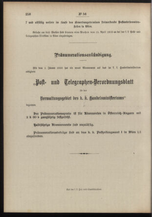 Post- und Telegraphen-Verordnungsblatt für das Verwaltungsgebiet des K.-K. Handelsministeriums 19100422 Seite: 4