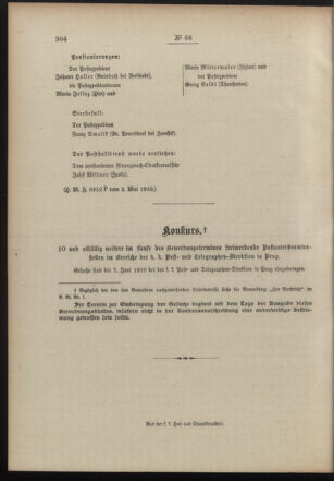 Post- und Telegraphen-Verordnungsblatt für das Verwaltungsgebiet des K.-K. Handelsministeriums 19100511 Seite: 4