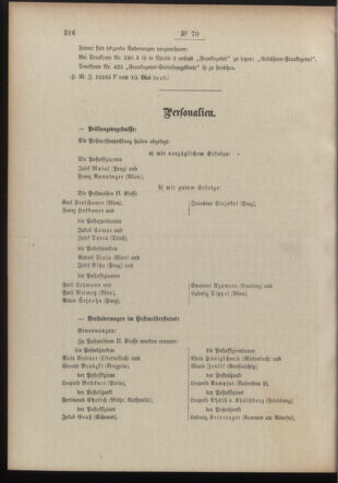 Post- und Telegraphen-Verordnungsblatt für das Verwaltungsgebiet des K.-K. Handelsministeriums 19100519 Seite: 2