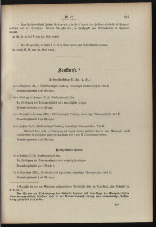 Post- und Telegraphen-Verordnungsblatt für das Verwaltungsgebiet des K.-K. Handelsministeriums 19100608 Seite: 3