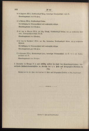 Post- und Telegraphen-Verordnungsblatt für das Verwaltungsgebiet des K.-K. Handelsministeriums 19100616 Seite: 4