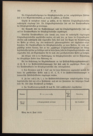 Post- und Telegraphen-Verordnungsblatt für das Verwaltungsgebiet des K.-K. Handelsministeriums 19100617 Seite: 2