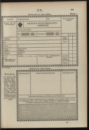 Post- und Telegraphen-Verordnungsblatt für das Verwaltungsgebiet des K.-K. Handelsministeriums 19100617 Seite: 3