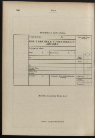 Post- und Telegraphen-Verordnungsblatt für das Verwaltungsgebiet des K.-K. Handelsministeriums 19100617 Seite: 4