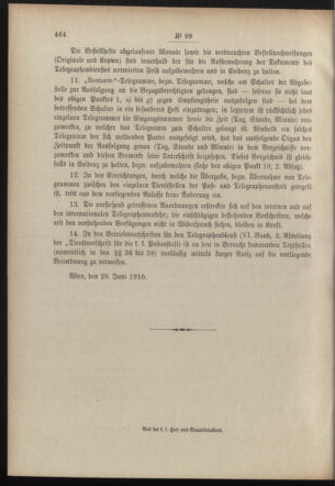 Post- und Telegraphen-Verordnungsblatt für das Verwaltungsgebiet des K.-K. Handelsministeriums 19100712 Seite: 4