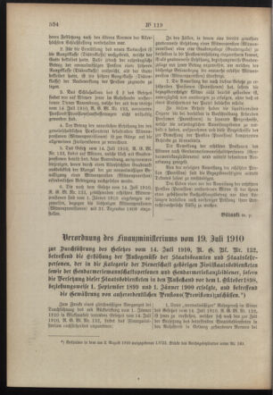 Post- und Telegraphen-Verordnungsblatt für das Verwaltungsgebiet des K.-K. Handelsministeriums 19100810 Seite: 2