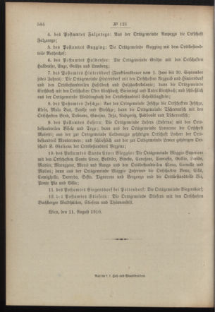 Post- und Telegraphen-Verordnungsblatt für das Verwaltungsgebiet des K.-K. Handelsministeriums 19100816 Seite: 4