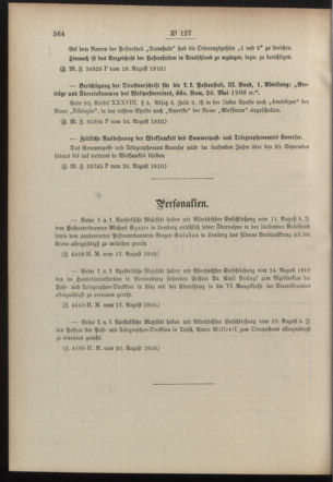 Post- und Telegraphen-Verordnungsblatt für das Verwaltungsgebiet des K.-K. Handelsministeriums 19100830 Seite: 2