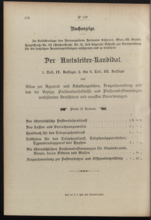 Post- und Telegraphen-Verordnungsblatt für das Verwaltungsgebiet des K.-K. Handelsministeriums 19100907 Seite: 4