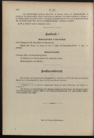 Post- und Telegraphen-Verordnungsblatt für das Verwaltungsgebiet des K.-K. Handelsministeriums 19100929 Seite: 2