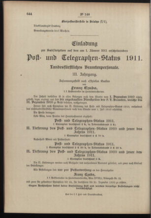 Post- und Telegraphen-Verordnungsblatt für das Verwaltungsgebiet des K.-K. Handelsministeriums 19101019 Seite: 4