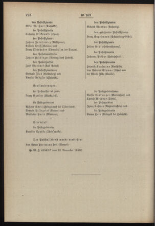 Post- und Telegraphen-Verordnungsblatt für das Verwaltungsgebiet des K.-K. Handelsministeriums 19101130 Seite: 6