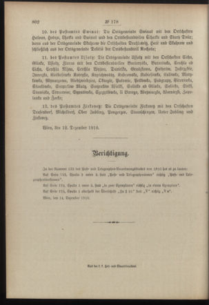 Post- und Telegraphen-Verordnungsblatt für das Verwaltungsgebiet des K.-K. Handelsministeriums 19101217 Seite: 4