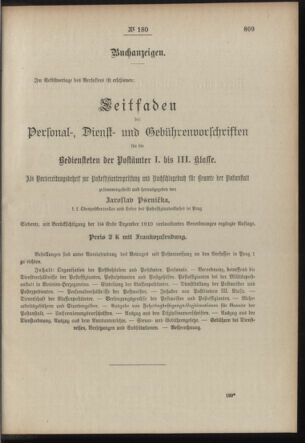 Post- und Telegraphen-Verordnungsblatt für das Verwaltungsgebiet des K.-K. Handelsministeriums 19101221 Seite: 3