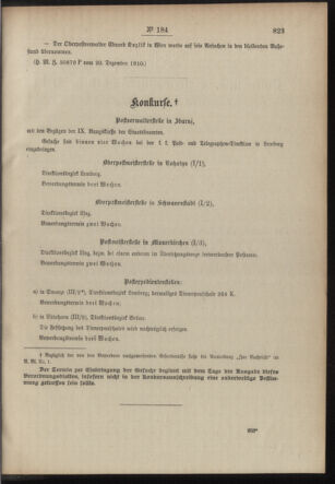 Post- und Telegraphen-Verordnungsblatt für das Verwaltungsgebiet des K.-K. Handelsministeriums 19101229 Seite: 3