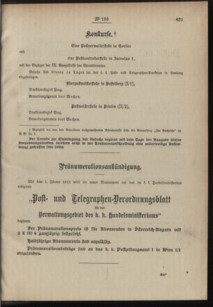 Post- und Telegraphen-Verordnungsblatt für das Verwaltungsgebiet des K.-K. Handelsministeriums 19101231 Seite: 3