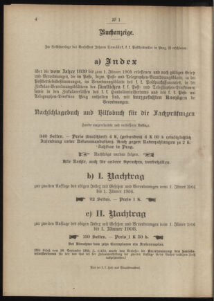 Post- und Telegraphen-Verordnungsblatt für das Verwaltungsgebiet des K.-K. Handelsministeriums 19110102 Seite: 4