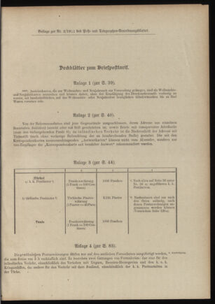 Post- und Telegraphen-Verordnungsblatt für das Verwaltungsgebiet des K.-K. Handelsministeriums 19110103 Seite: 3