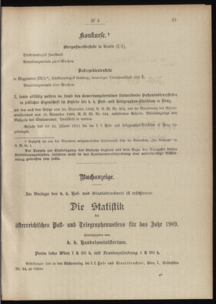 Post- und Telegraphen-Verordnungsblatt für das Verwaltungsgebiet des K.-K. Handelsministeriums 19110107 Seite: 3