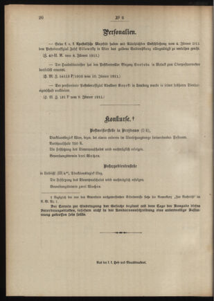 Post- und Telegraphen-Verordnungsblatt für das Verwaltungsgebiet des K.-K. Handelsministeriums 19110116 Seite: 4