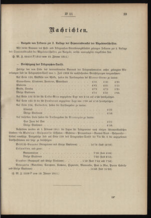 Post- und Telegraphen-Verordnungsblatt für das Verwaltungsgebiet des K.-K. Handelsministeriums 19110126 Seite: 3