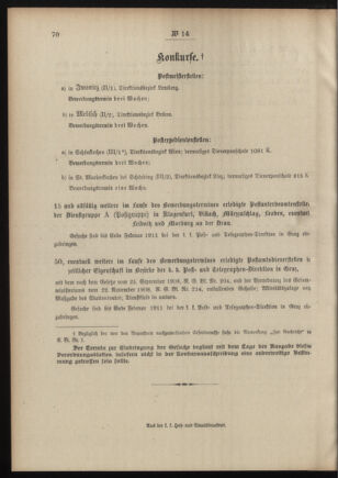 Post- und Telegraphen-Verordnungsblatt für das Verwaltungsgebiet des K.-K. Handelsministeriums 19110203 Seite: 4