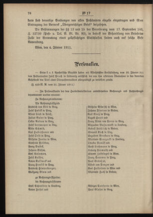 Post- und Telegraphen-Verordnungsblatt für das Verwaltungsgebiet des K.-K. Handelsministeriums 19110208 Seite: 2