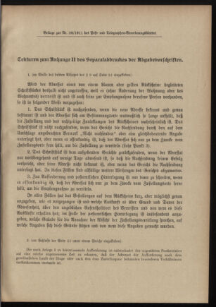 Post- und Telegraphen-Verordnungsblatt für das Verwaltungsgebiet des K.-K. Handelsministeriums 19110214 Seite: 5