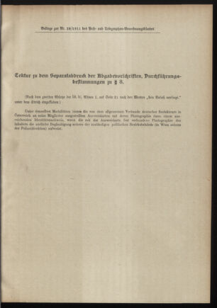 Post- und Telegraphen-Verordnungsblatt für das Verwaltungsgebiet des K.-K. Handelsministeriums 19110306 Seite: 5