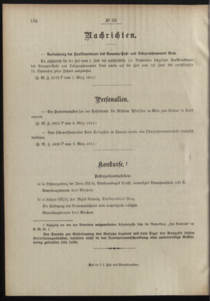 Post- und Telegraphen-Verordnungsblatt für das Verwaltungsgebiet des K.-K. Handelsministeriums 19110313 Seite: 2