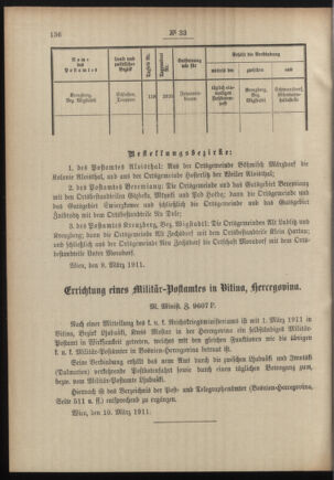 Post- und Telegraphen-Verordnungsblatt für das Verwaltungsgebiet des K.-K. Handelsministeriums 19110314 Seite: 2