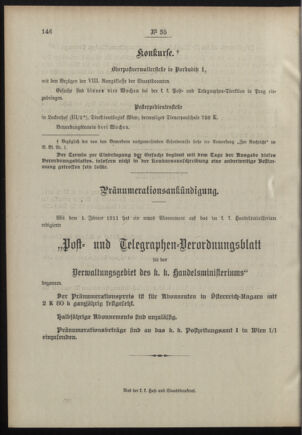 Post- und Telegraphen-Verordnungsblatt für das Verwaltungsgebiet des K.-K. Handelsministeriums 19110318 Seite: 4